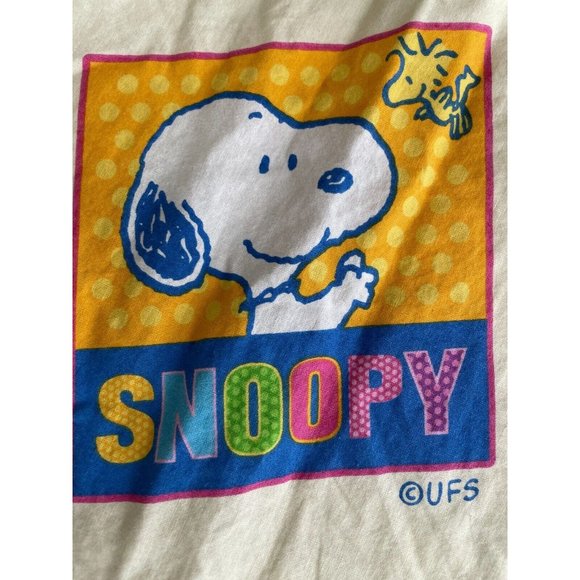 VTG Peanuts Snoopy Friends Comforter Charlie Linus cartoon 80 90s duvet blanket - Picture 13 of 16